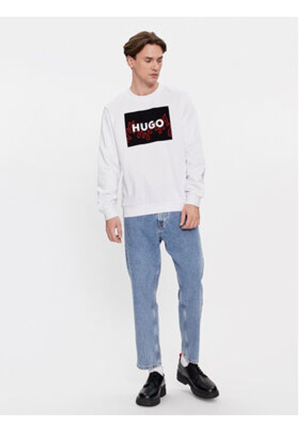Hugo Bluza Duragol 50506990 Biały Regular Fit. Kolor: biały. Materiał: bawełna