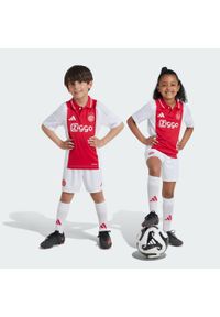 Adidas - Zestaw Ajax Amsterdam 24/25 Home Mini Kids. Kolor: biały. Materiał: materiał