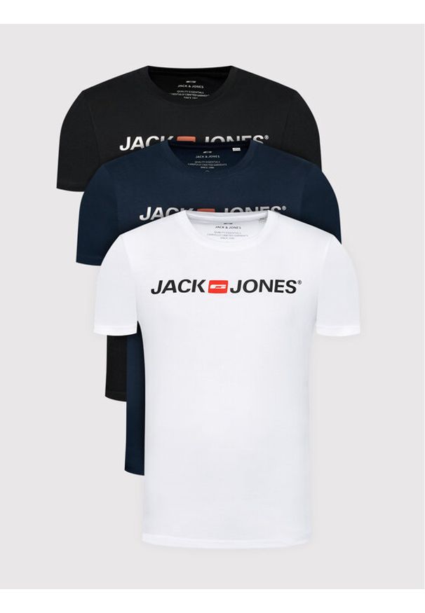 Jack & Jones Komplet t-shirtów Corp Logo 12191330 Kolorowy Slim Fit. Materiał: bawełna. Wzór: kolorowy