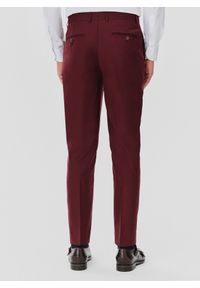 Pako Lorente - PAKO LORENTE – Spodnie garniturowe w kolorze burgundowym. Kolor: czerwony. Materiał: poliester, wełna. Styl: młodzieżowy, elegancki #6