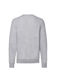 FRUIT OF THE LOOM - Lekka Raglanowa Bluza Unisex Dla Dorosłych. Kolor: szary. Długość rękawa: raglanowy rękaw