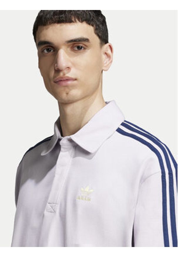 Adidas - adidas Polo adicolor Rugby JC9916 Fioletowy Regular Fit. Typ kołnierza: polo. Kolor: fioletowy. Materiał: bawełna
