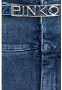 Pinko Jeansy damskie high waist. Stan: podwyższony. Kolor: niebieski #2