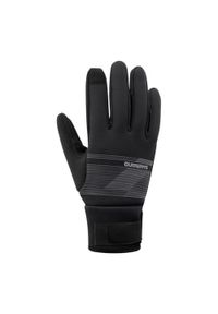 SHIMANO - Rękawiczki kolarskie WINDBREAK Thermal, metaliczny szary. Kolor: czarny. Materiał: guma. Sport: kolarstwo