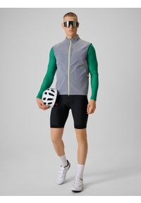 4f - 4F Bezrękawnik kolarski męski - szary XXL. Kolor: szary. Materiał: materiał. Długość rękawa: bez rękawów #2