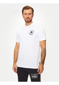 Plein Sport T-Shirt AADC MTK7940 STE001N Biały Regular Fit. Kolor: biały. Materiał: bawełna. Styl: sportowy #1