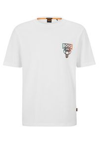 BOSS - Boss T-Shirt 50491723 Biały Relaxed Fit. Kolor: biały. Materiał: bawełna