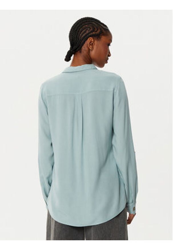 Vero Moda Koszula Bumpy 10275283 Zielony Regular Fit. Kolor: zielony. Materiał: wiskoza
