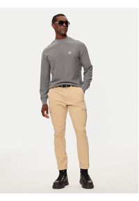 BOSS - Boss Sweter Anion_S 50527584 Szary Regular Fit. Kolor: szary. Materiał: bawełna