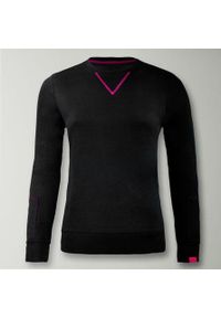 LEGEA - Bluza damska z bawełny NEBI czarna. Kolor: różowy, wielokolorowy, czarny. Materiał: bawełna. Długość rękawa: długi rękaw. Długość: długie. Sport: fitness #1