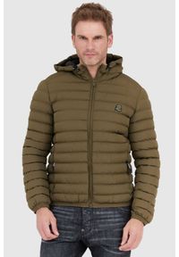 Invicta - INVICTA Zielona męska kurtka puchowa z kapturem, Rozmiar XL. Typ kołnierza: kaptur. Kolor: zielony. Materiał: puch #1