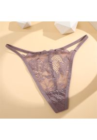 Intica - Stringi koronkowe z wycięciami na specjalne okazje Sangsuk. Kolor: brązowy. Materiał: koronka. Wzór: koronka