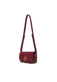 TOMMY HILFIGER - Tommy Hilfiger Torebka Th Script Flap Crossover AW0AW18399 Bordowy. Kolor: czerwony. Materiał: skórzane #3