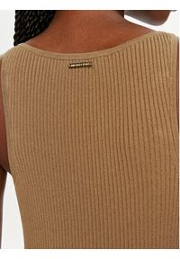MICHAEL Michael Kors Sukienka dzianinowa MT482IL33D Brązowy Slim Fit. Kolor: brązowy. Materiał: wiskoza #5