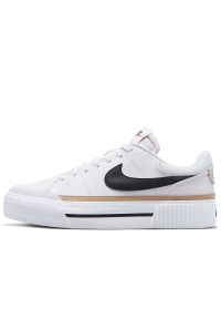 Buty damskie Nike Court Legacy Lift DM7590-100 - białe. Okazja: na co dzień. Kolor: biały. Materiał: materiał, skóra, guma. Szerokość cholewki: normalna. Obcas: na platformie. Model: Nike Court
