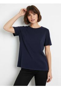 Sinsay - Koszulka z efektem sprania - niebieski. Kolor: niebieski #1