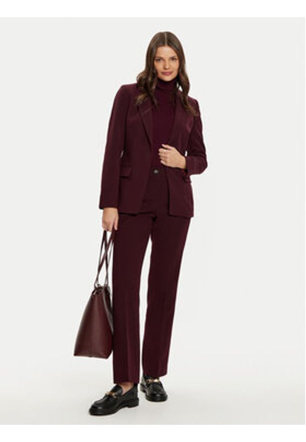 Tatuum Marynarka Lamiza T2422.022B Bordowy Regular Fit. Kolor: czerwony. Materiał: wiskoza, syntetyk