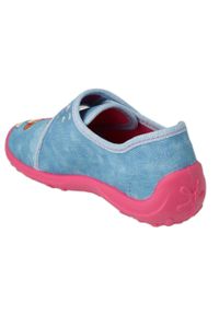 Befado obuwie dziecięce 660X023 niebieskie różowe. Okazja: na uczelnię. Kolor: niebieski, różowy, wielokolorowy. Materiał: tkanina