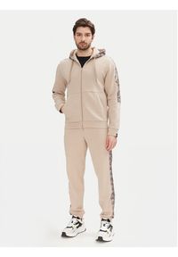 EA7 Emporio Armani Bluza 7M000209 AF12660 U6155 Beżowy Regular Fit. Kolor: beżowy. Materiał: syntetyk, bawełna #4