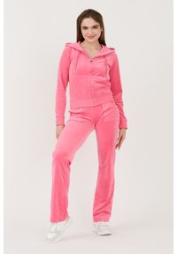 Juicy Couture - JUICY COUTURE Różowa damska bluza Robertson Hoodie, Rozmiar S. Kolor: różowy #5