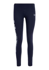EA7 Emporio Armani Legginsy 8NTP63 TJ01Z 1554 Granatowy Slim Fit. Kolor: niebieski. Materiał: bawełna