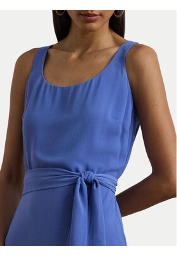 Lauren Ralph Lauren - LAUREN RALPH LAUREN Sukienka codzienna 250909378005 Niebieski Regular Fit. Okazja: na co dzień. Kolor: niebieski. Materiał: syntetyk. Typ sukienki: proste. Styl: casual