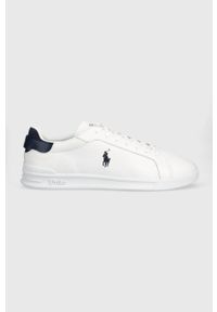Polo Ralph Lauren sneakersy skórzane Hrt Crt Iii kolor biały 809913458001. Nosek buta: okrągły. Kolor: biały. Materiał: skóra #1