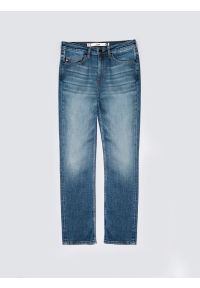 Big-Star - Jeansy męskie dopasowane niebieskie Terry High Waist 329. Okazja: na co dzień. Stan: podwyższony. Kolor: niebieski. Styl: casual, klasyczny #3