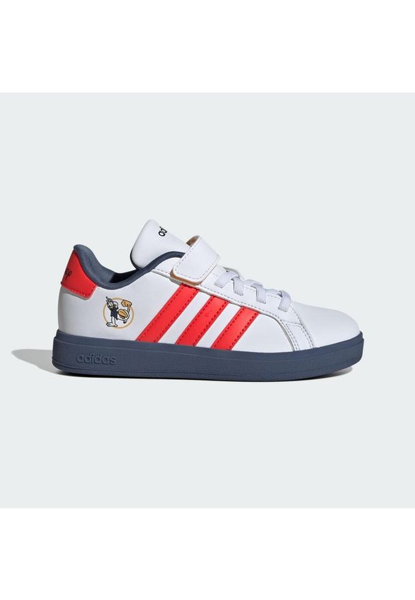 Adidas - Buty adidas x Disney Mickey and Friends Grand Court Kids. Kolor: biały, czerwony, wielokolorowy, niebieski. Wzór: motyw z bajki