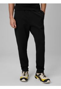 4f - 4F Spodnie dresowe męskie - czarne L. Kolor: czarny. Materiał: dresówka #2