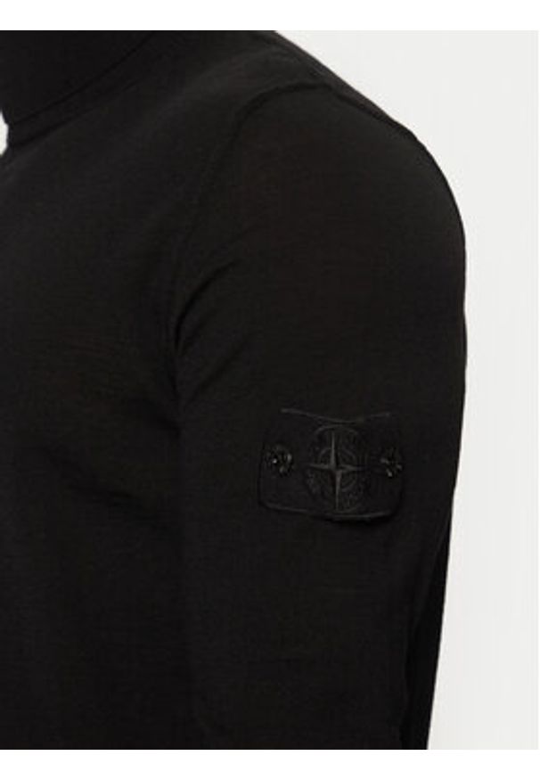 Stone Island Golf 8115565FC Czarny Regular Fit. Typ kołnierza: golf. Kolor: czarny. Materiał: wełna