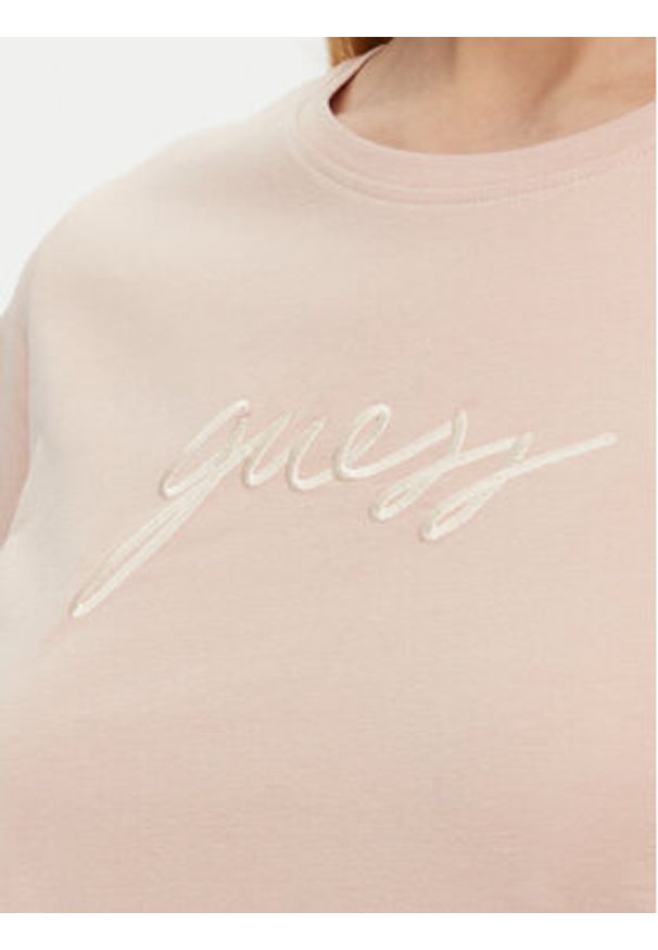 Guess T-Shirt O5GI02 KBBU1 Różowy Regular Fit. Kolor: różowy. Materiał: bawełna