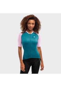 SIROKO - Kobieta Kolarstwo Damska ultralekka koszulka rowerowa M3 Bramont Zielony Szmarag. Kolor: różowy. Sport: kolarstwo