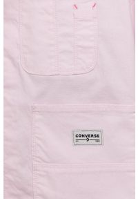 Converse Kurtka damska kolor różowy przejściowa oversize. Kolor: różowy