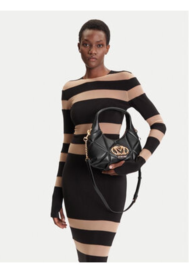 Love Moschino - LOVE MOSCHINO Torebka JC4039PP1NLC0000 Czarny. Kolor: czarny. Materiał: skórzane