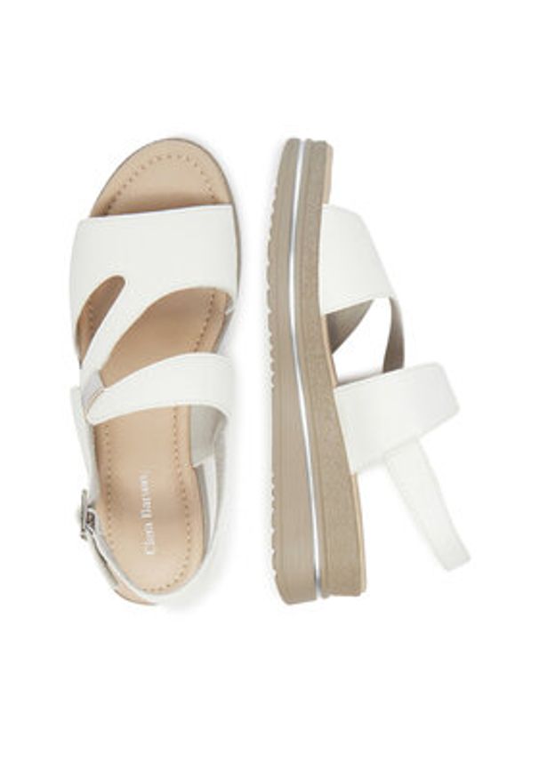 Clara Barson Sandały WS2506-04 Biały. Kolor: biały. Materiał: materiał, syntetyk