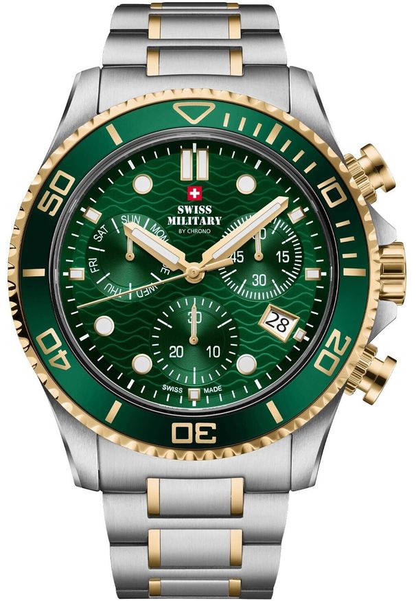 Zegarek Swiss Military Hanowa Zegarek męski Swiss Military by Chrono SM34101.05 srebrny. Kolor: srebrny