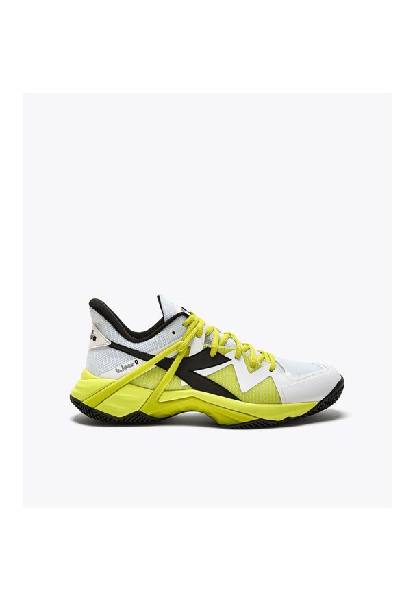 Buty tenisowe męskie Diadora B.Icon 2 clay. Kolor: biały, wielokolorowy, czarny, żółty. Sport: tenis