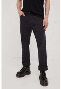 Superdry spodnie bawełniane męskie kolor czarny w fasonie chinos. Kolor: czarny. Materiał: bawełna