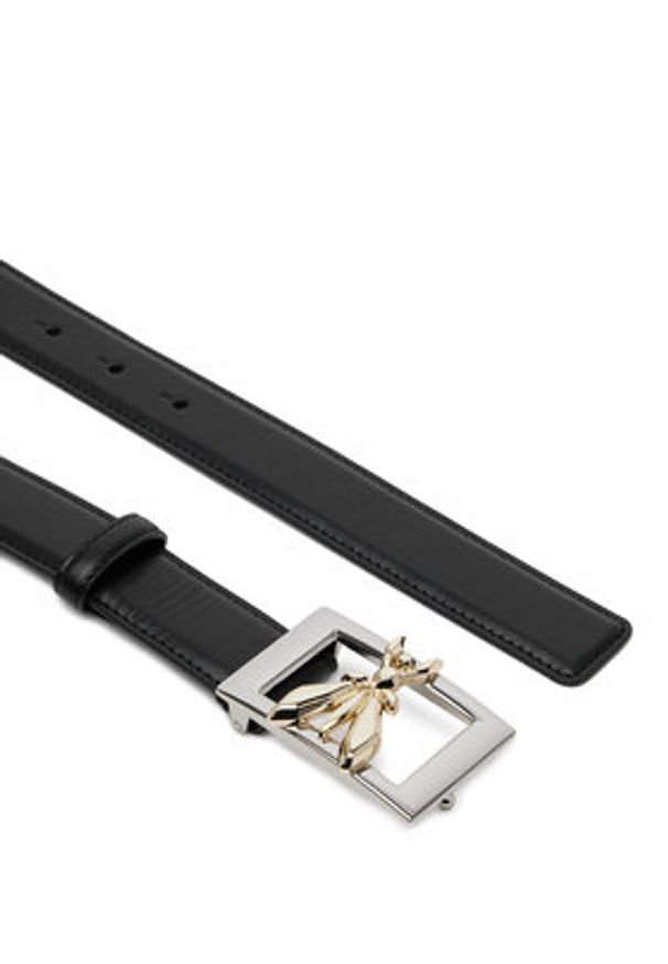 Patrizia Pepe Pasek Damski 8W0054/L048-K118 Czarny. Kolor: czarny. Materiał: skóra