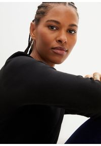 bonprix - Bluzka z długim rękawem z czystej bawełny organicznej. Kolor: czarny. Materiał: bawełna. Długość rękawa: długi rękaw. Długość: długie #2