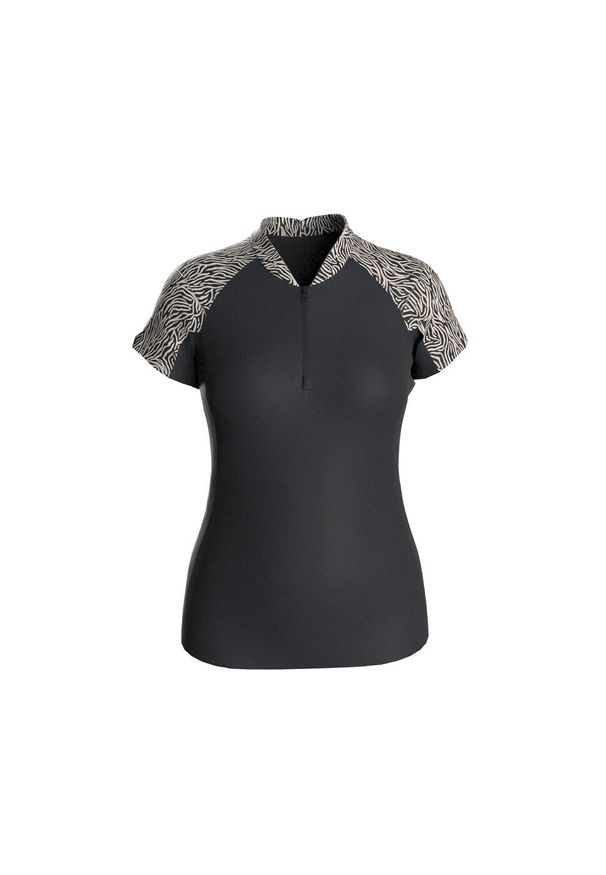 NABAIJI - Koszulka do gimnastyki w wodzie damska Nabaiji Rachel krótki rękaw. Kolor: czarny. Materiał: materiał, elastan, poliamid. Długość: krótkie