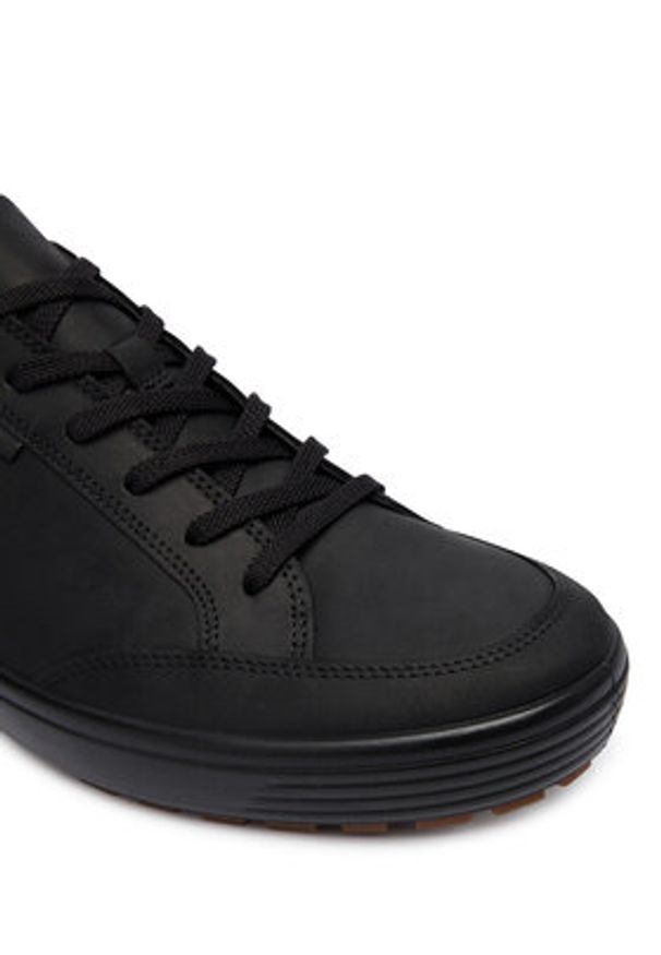 ecco - ECCO Sneakersy Soft 7 Tred 45077402001 Czarny. Kolor: czarny. Materiał: nubuk, skóra
