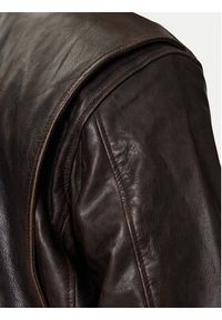 Levi's® Kurtka skórzana Clayton 003AU-0000 Brązowy Regular Fit. Kolor: brązowy. Materiał: skóra #2