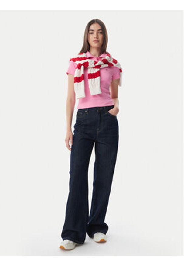 Tommy Jeans Jeansy Claire DW0DW23093 Granatowy Wide Leg. Kolor: niebieski