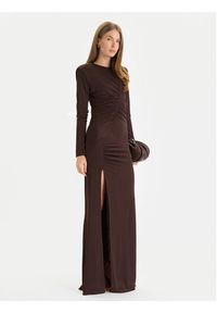 Gaudi Sukienka wieczorowa 521FD14008 Brązowy Slim Fit. Kolor: brązowy. Materiał: syntetyk. Styl: wizytowy