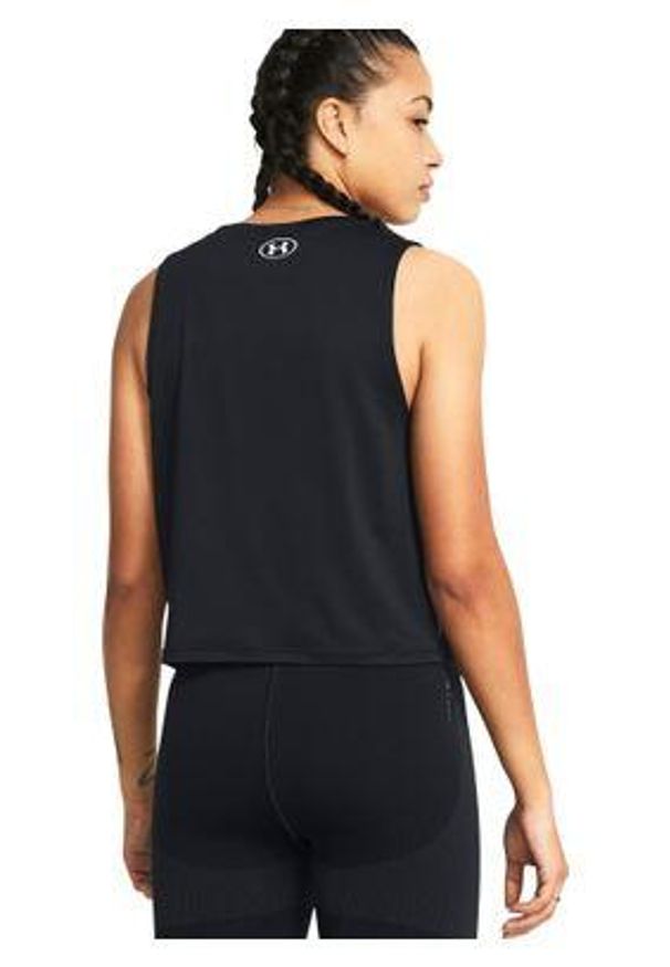 Top treningowy damski Under Armour Rush Energy Crop Tank. Kolor: czarny