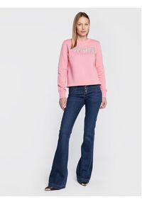 Versace Jeans Couture Bluza Logo 73HAIT01 Różowy Regular Fit. Typ kołnierza: kołnierzyk włoski. Kolor: różowy. Materiał: bawełna #3