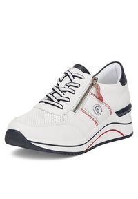 Remonte Sneakersy D0T04-81 Biały. Kolor: biały. Materiał: skóra #4