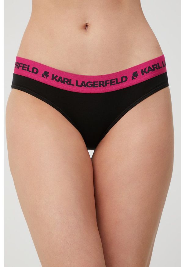 Karl Lagerfeld figi (2-pack) 211W2125.61 kolor czarny. Kolor: czarny. Materiał: tkanina, jedwab, materiał, lyocell